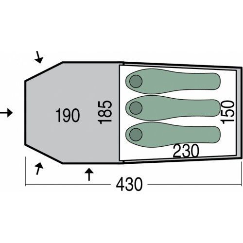 Палатка Pinguin Storm 3 Duralu Оливковый PNG 147.3 фото