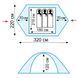 Палатка туристическая трехместная Tramp Scout 3 V2 TRT-056 Зеленый с желтым (iz00051) iz00051 фото 3